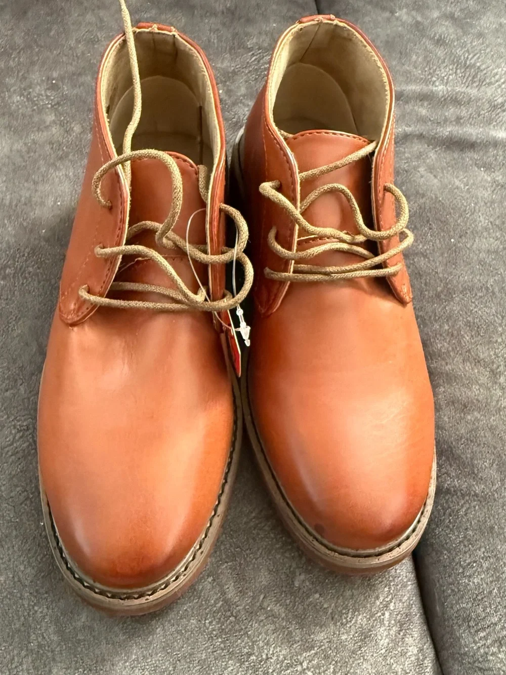 Deer Stags Boys' Brown Lace-Up Dress Shoes